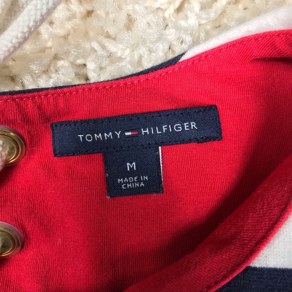Tommy Hilfiger Nautical Navy & White Striped Top - Picture 7 of 8